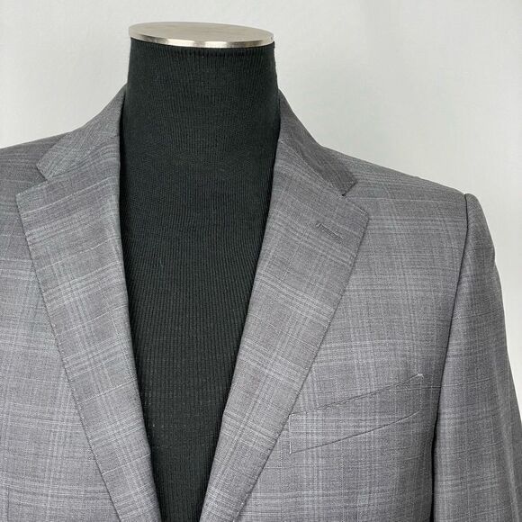 Sakes Fifth Ave Black Label Ermenegildo Zegna Gray Suit Set - Mens 38 Blazer - Picture 7 of 15